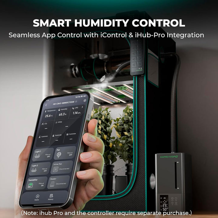 MARS HYDRO Plant Humidifier 6L,with Adjustable Humidity,Timer Function,Ultrasonic Precise and Silent