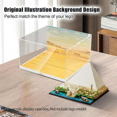 cooldac Acryl Vitrine Box für Lego 21058 Cheops-Pyramide , staubdicht Transparent Clear Display Box