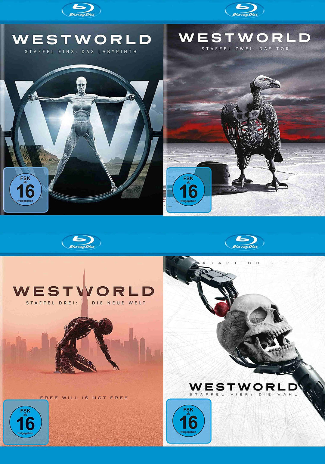 Westworld - Die kompletten Staffeln 1-4 im Set (11 Blu-ray), Blu-ray
