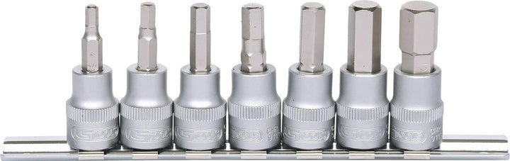 KS Tools 911.3945 3/8" Bit-Stecknuss-Satz Innensechskant, 7-tlg.