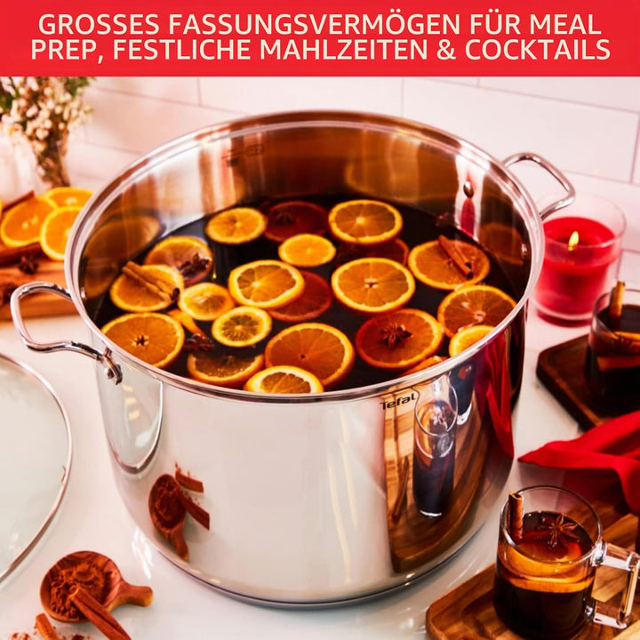 Tefal Intuition XL grosser Kochtopf, Edelstahl, 30 cm/10 l, Induktion, 5 Jahre Garantie, Edelstahl 1