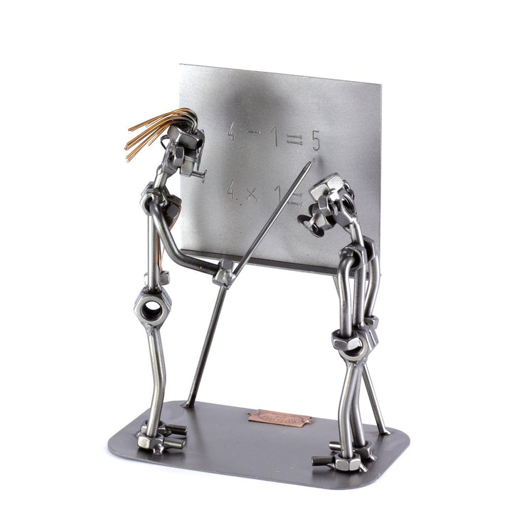 Steelman24 I Schraubenmännchen Lehrerin Mit Schüler I Made in Germany I Handarbeit I Geschenkidee I