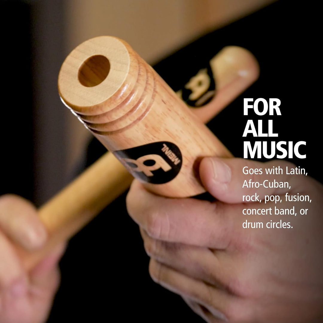 Meinl Percussion Wood Claves African - 1 Paar zylindrische Klanghölzer - Hohler Holzkorpus - Musikin
