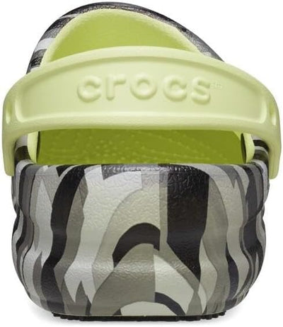 Crocs Unisex Bistro Graphic Clogs 36/37 EU Black Lime, 36/37 EU Black Lime