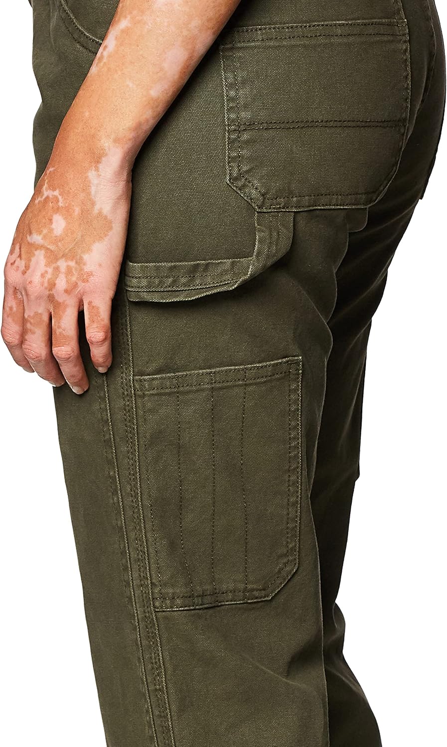 Dickies Damen Stretch Duck Double Front Carpenter Pant Arbeitshose 38 Moosgrün Gespült, 38 Moosgrün