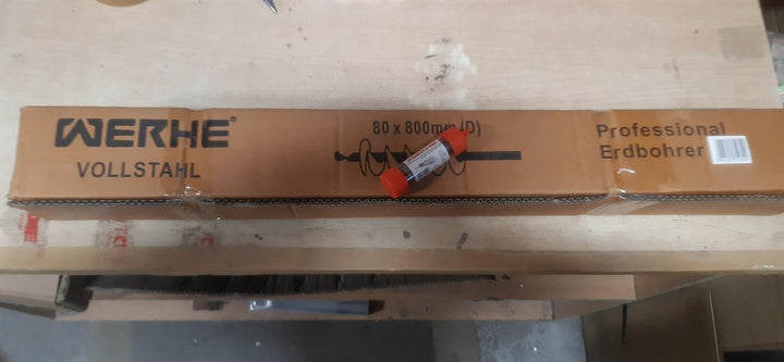 WERHE® Profi Bohrer VollStahl, Erdbohrer für bohrmaschine 80 mm Extrem robust mit m14 Adapter - Pfah