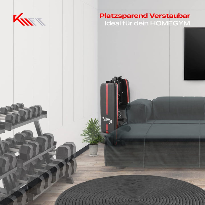 KM Fit klappbare Hantelbank Multifunktion Training Fitness Bank | 6-fach verstellbare Rückenlehne |