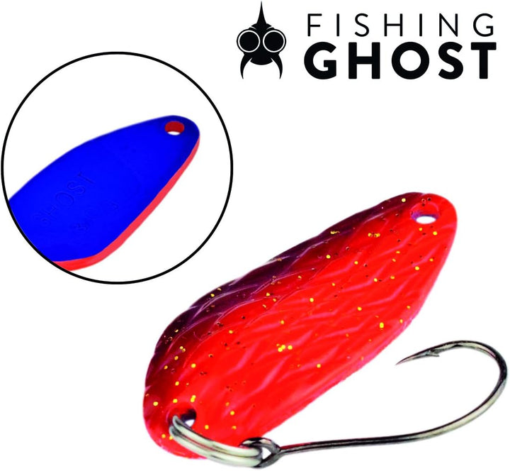FISHINGGHOST® 4/5xTrout Spoons Set & 1x Blinkerbox - Set, bestehend aus 4/5 Kunstköder und Einer Köd