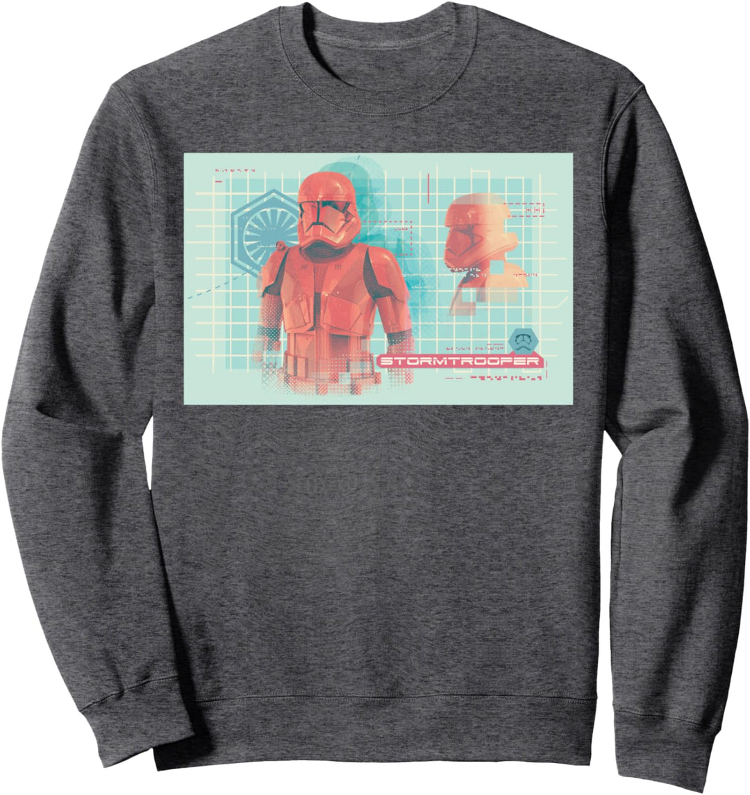Star Wars The Rise of Skywalker Red Trooper Diagram Sweatshirt