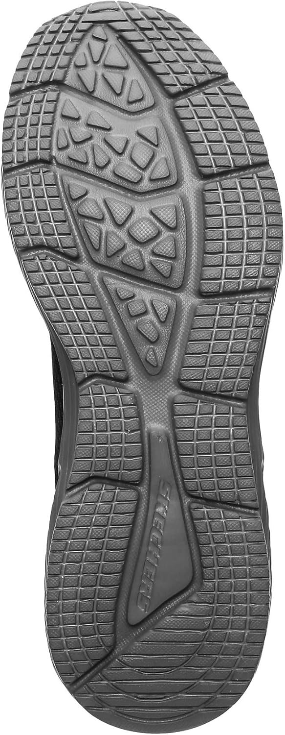 Skechers Herren 52559 Sneaker, Black Mesh Charcoal Trim