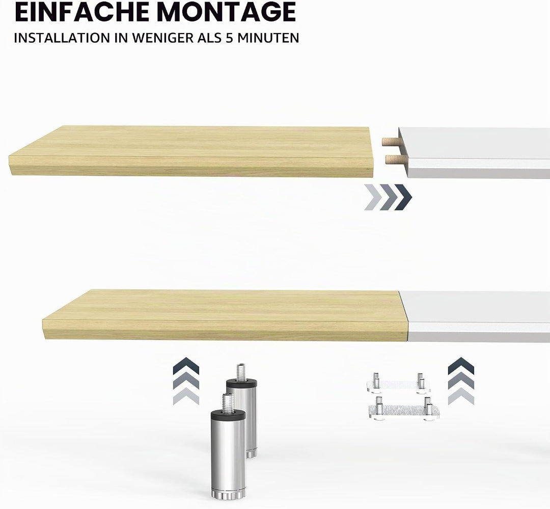 Fenge Grosser Monitorständer 100cm Dual Monitor Stands Riser mit Höhenverstellbarem Bein,Multifunkti