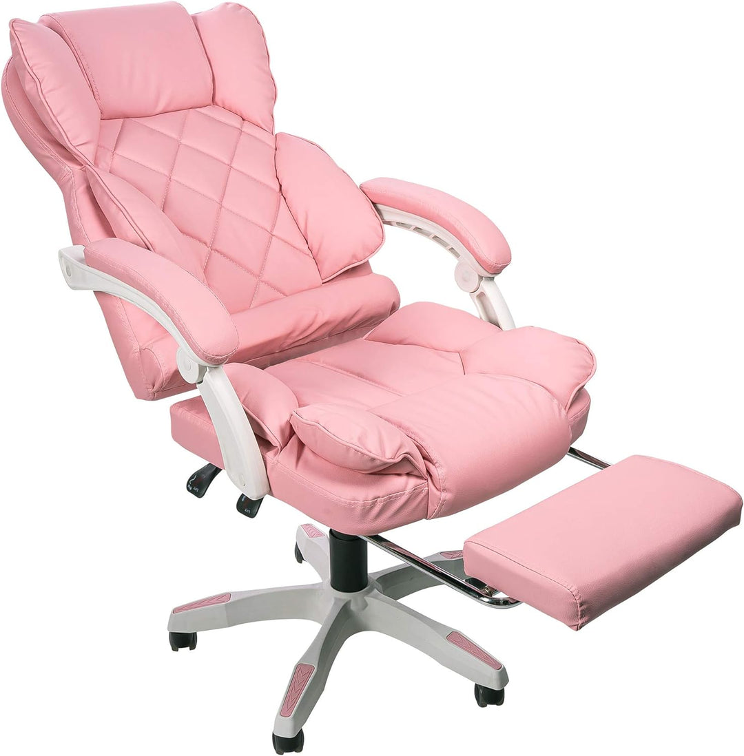 TRISENS Schreibtischstuhl Design Bürostuhl TV Bürosessel Chefsessel Relax & Home Office, Farbe:Rosa,