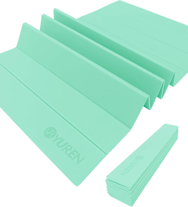 Faltbar Yogamatte 195×90cm TPE Fitnessmatte Rutschfest Tragbar Gymnastikmatte 10mm Dicke Trainingsma