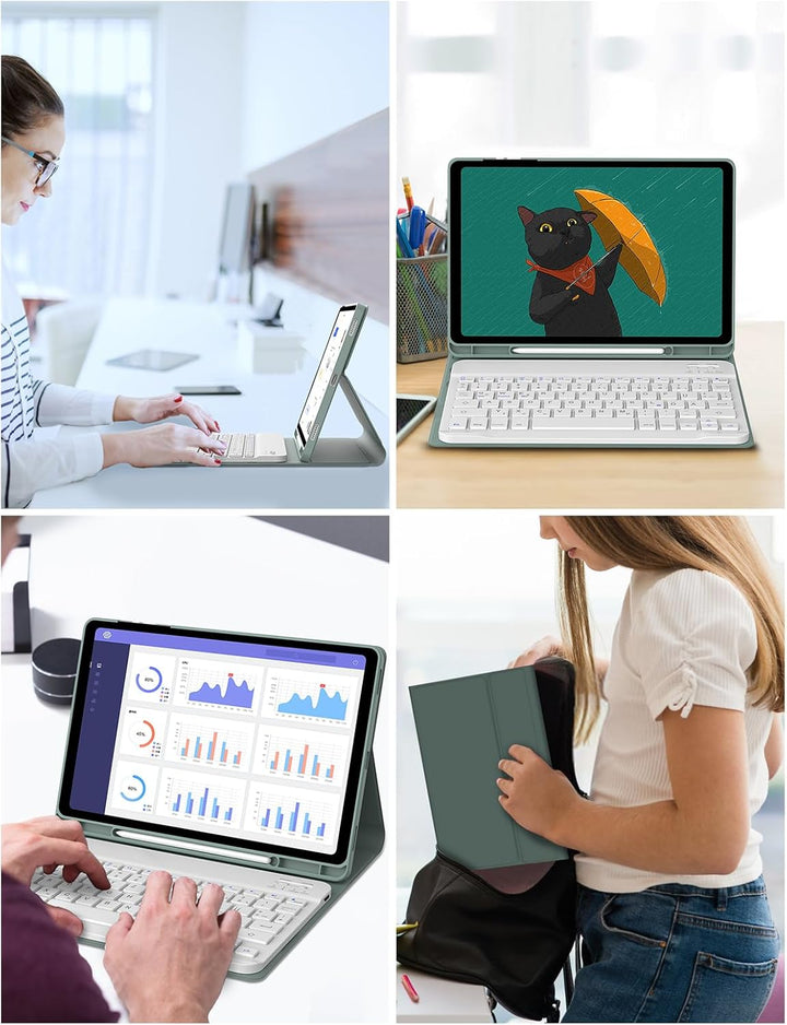 IVEOPPE Tastatur für Samsung Galaxy Tab S9FE/S10FE 10.9", Hülle Tastatur Galaxy Tab S9/S10FE 2025, M