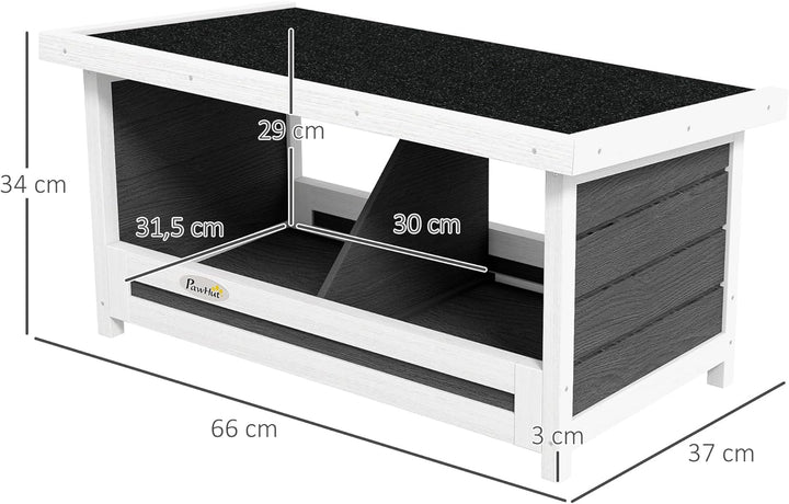 PawHut Legenest für Hühner, Abrollnest aus Holz mit Asphaltdach, erhöhtem Boden, Hühnernest für bis