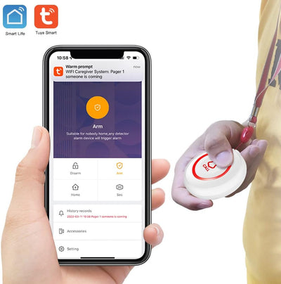 SINGCALL Tuya WiFi Drahtloses Rufsystem(Ausrüstungs-Upgrade),alarmsystem für ältere Menschen/Patient