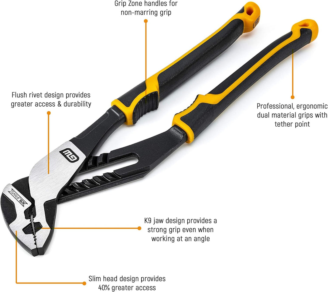 GEARWRENCH Pitbull K9 Zange, gerade, 30,5 cm, Doppelmaterial – 82171C 12" T- und G-Zange mit gerader