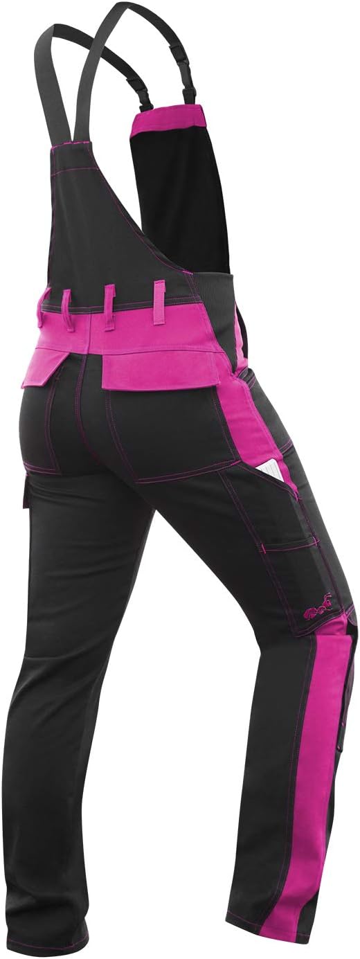strongAnt Latzhose Damen stretch Arbeitshose für Frauen mit Kniepolstertaschen Baumwolle Cargo Hose