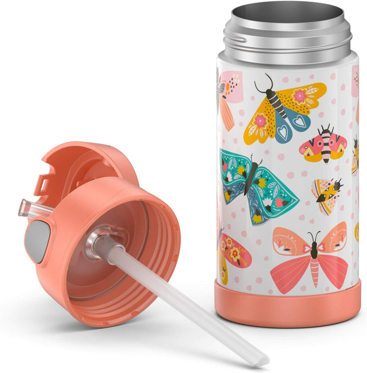 THERMOS FUNTAINER 12 Ounce Stainless Steel Kids Bottle, Pastel Delight