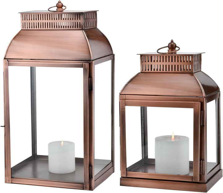 Marrakesch 2er Set Gartenlaterne Laterne 49cm & 34cm | Laternen für Draussen Smilia modern als Garte