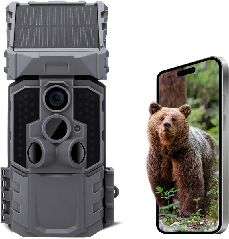 Wosports Wildkamera 1296P HD Wildtierkamera, 33MP WLAN Nachtsichtkamera mit Bewegungsmelder, 0,1 s A