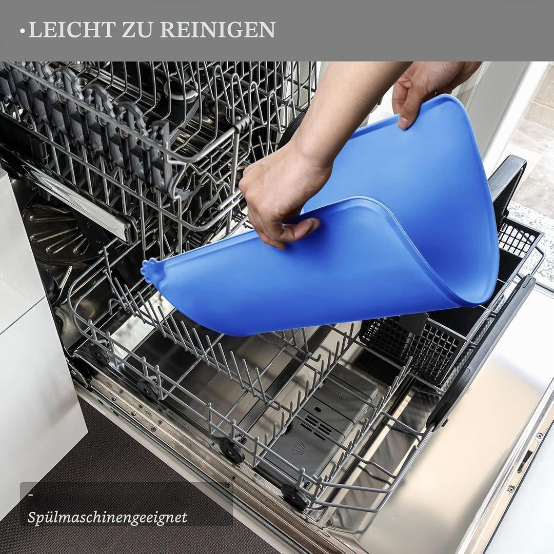 Reopet Silikon-Futtermatten für Haustiere - wasserdichte Hunde- und Katzenplatzmatten mit erhöhten R