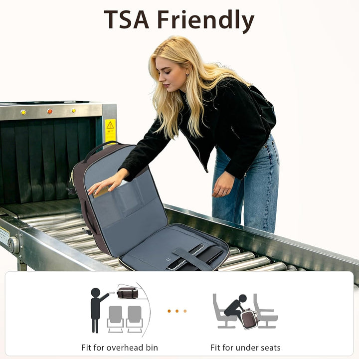 KROSER Laptop Rucksack 17,3 Zoll Handgepäck Daypack wasserabweisende Multifunktions-Laptoptasche für
