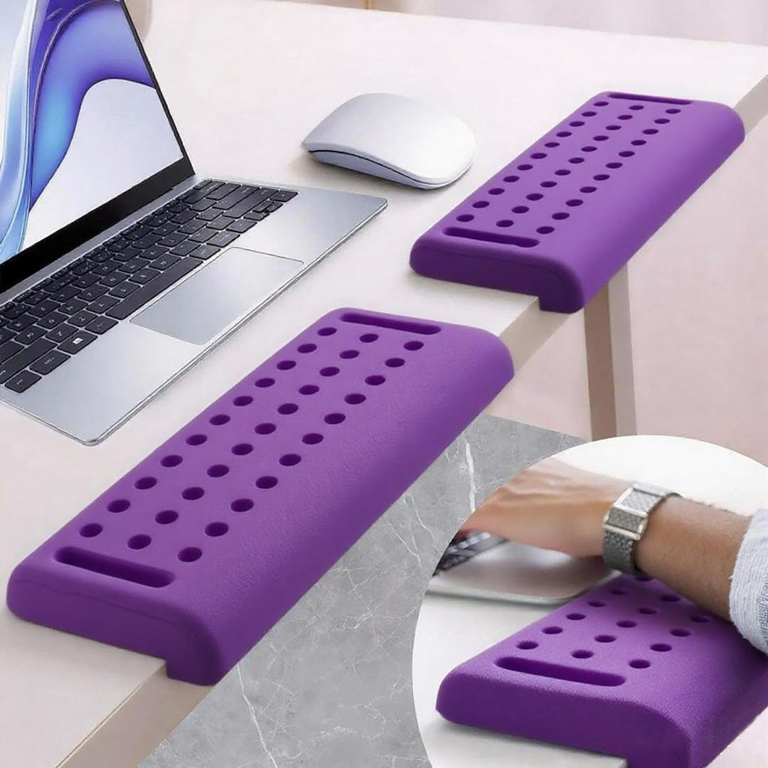 2 Stück L-Förmige Handballenauflage Tastatur, Memory-Schaum Armauflage Schreibtisch, Ergonomisches W
