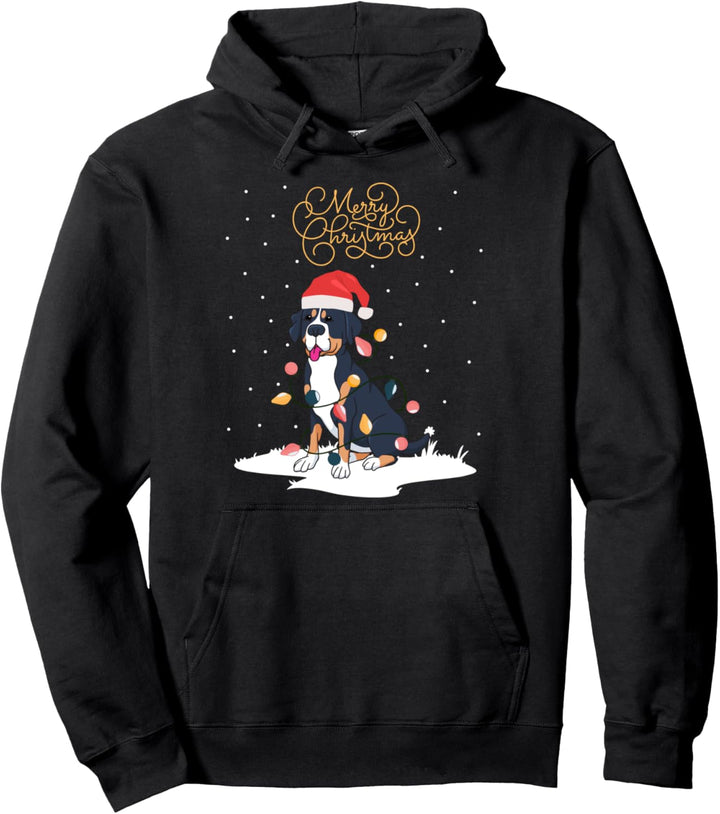 Grosser Schweizer Sennenhund Merry Christmas Xmas Weihnachts Pullover Hoodie