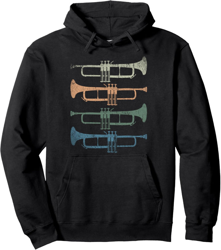 Retro Trompeter Jazz Musik Geschenk Trompete Pullover Hoodie