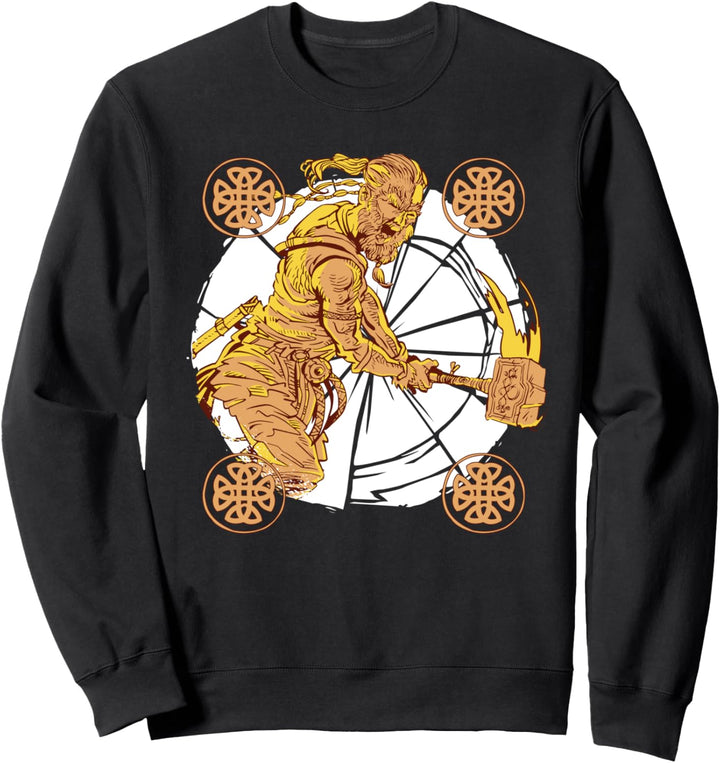 Wikinger-Nordische Mythische Symbole Sweatshirt