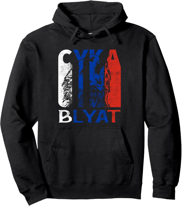 Lustiges Cyka Blyat Russland Motiv Vintage Fluchen Pullover Hoodie
