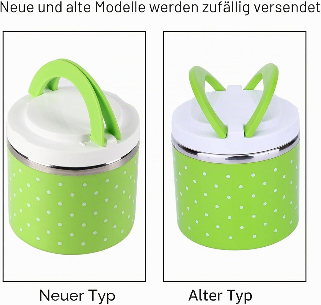 Greensen Thermobehälter Edelstahl 630ml Grün Isolierbehälter