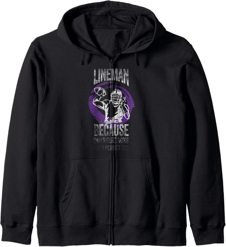 Lineman Weil Quarterbacks Helden brauchen American Football Kapuzenjacke