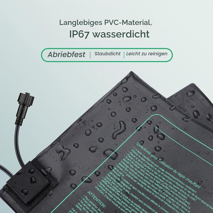 Luxbird Heizmatte mit Thermostat, 6 Heizmatten mit 1 Controller, Zimmergewächshaus Wärmematte 30 Wat