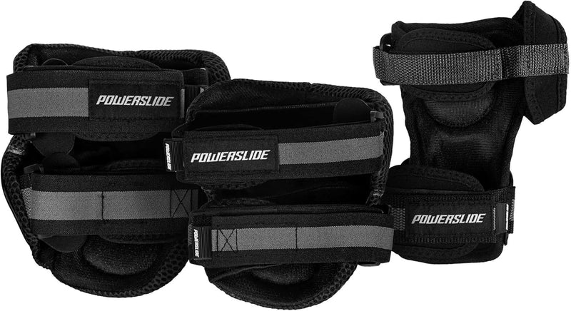 Powerslide Schützer Set, Pro Men in Schwarz für Inline Skates und Roller Skates, Protection, Art. nr