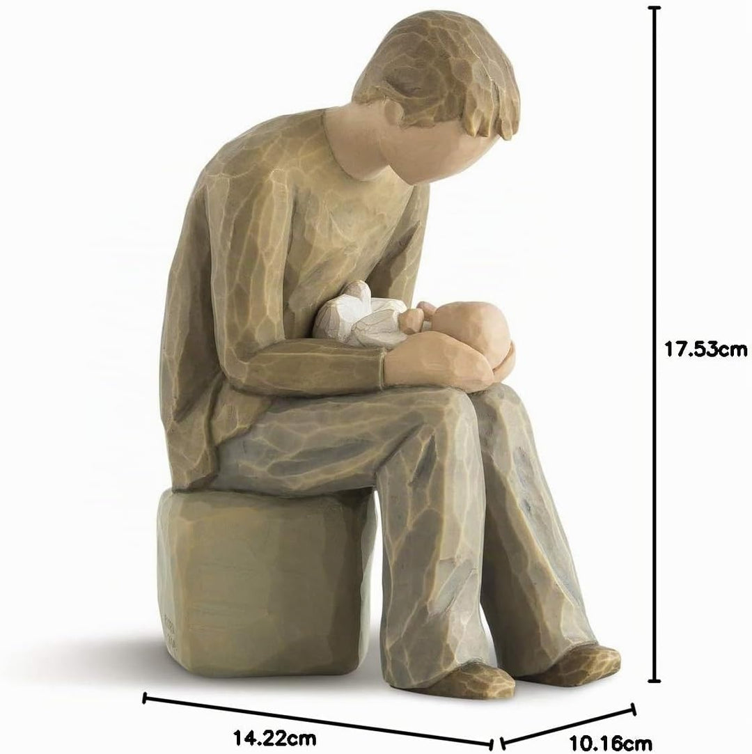 Enesco 26129 Willow Tree Figur Frischgebackener Vater Natur Einzelbett, Natur Einzelbett