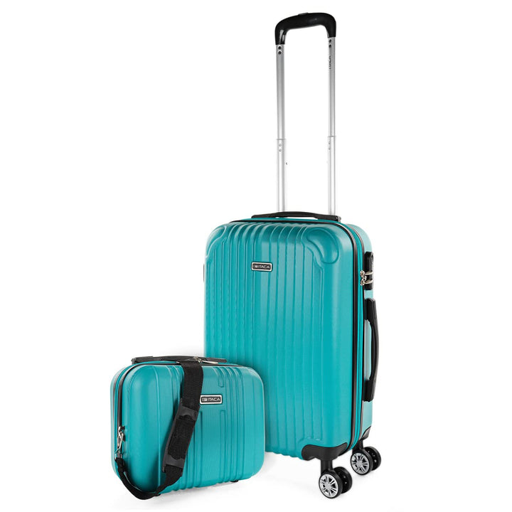 ITACA - Trolley Handgepäck Cabin Trolley Koffer Reisekoffer Hartschalenkoffer mit Zahlenschloss - Ka