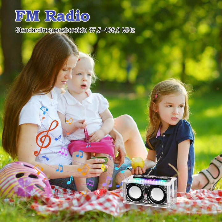 Elektronik Lötbausätze Set - Bluetooth Lautsprecher Bausatz mit FM Radio & Sprachaufnahme, Musikspie