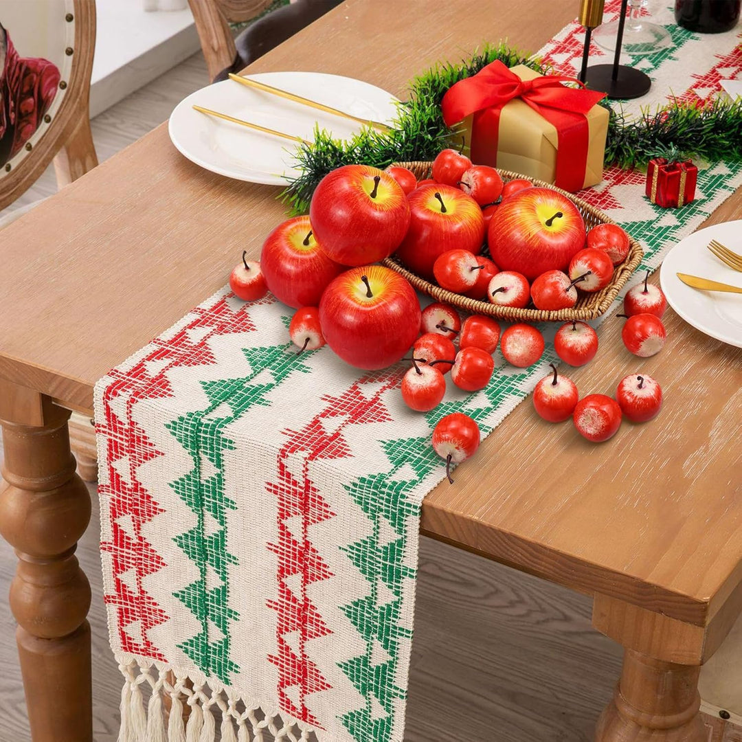 Lorigun 30 Pcs künstliche rote Äpfel, gefälschte Früchte Äpfel Dekorationen Weihnachten, Party, Haus