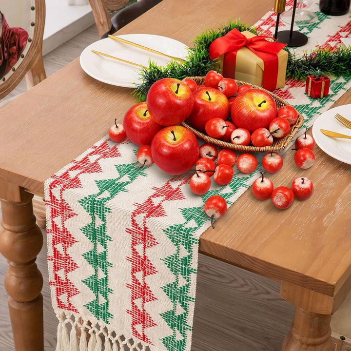 Lorigun 30 Pcs künstliche rote Äpfel, gefälschte Früchte Äpfel Dekorationen Weihnachten, Party, Haus