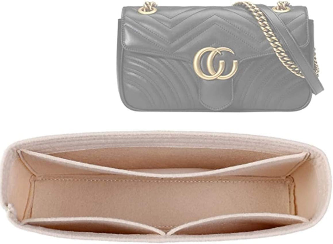 LEXSION Filzeinsatz mit ReiÃŸverschluss, kleine Handtasche Tote Shaper Einsatz für GG Marmont Matela