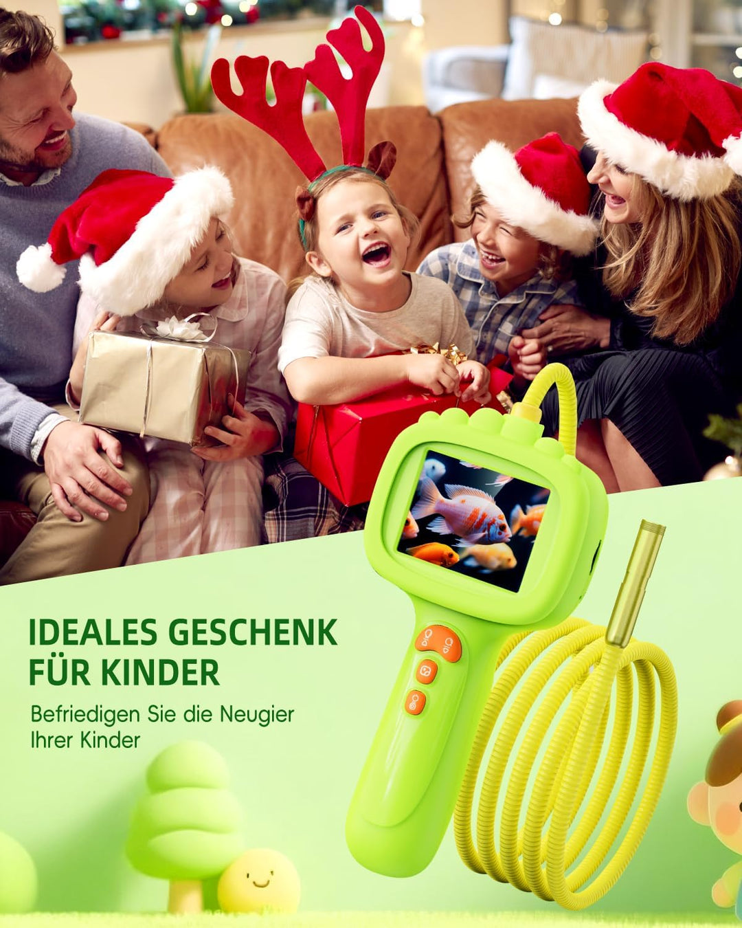 Endoskopkamera für Kinder, Ashfly 1080P Kinder Kamera, STEM Spielzeug für Outdoor Garten Camping Nat