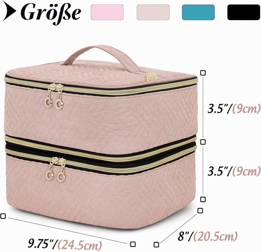 Luxja Ätherische Öl Tasche, Doppelschicht Aufbewahrungstasche für Öle und Zubehör, Öl Tasche für 60
