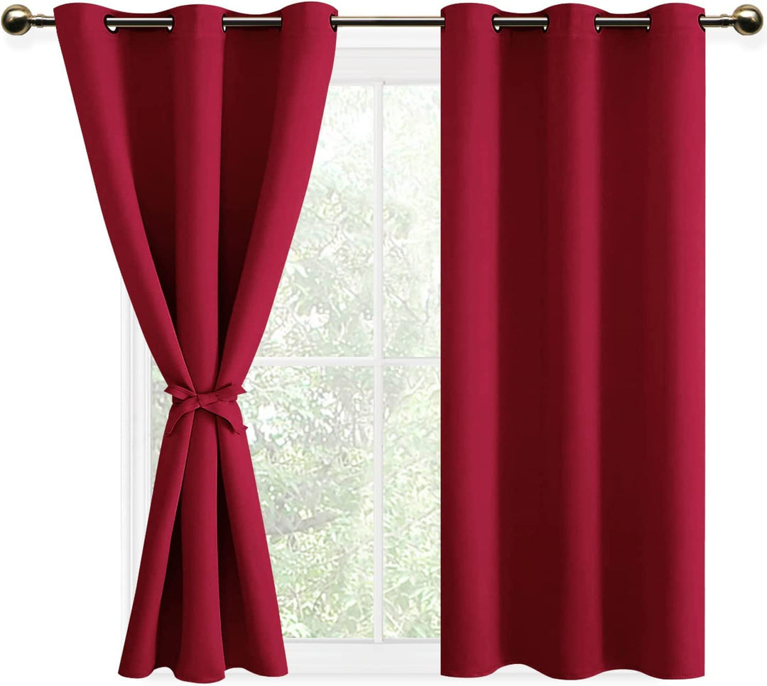 DWCN Vorhang Blickdicht Verdunkelungsgardinen mit Ösen 2 Stücke Thermogardine für Wohnzimmer,Schlafz