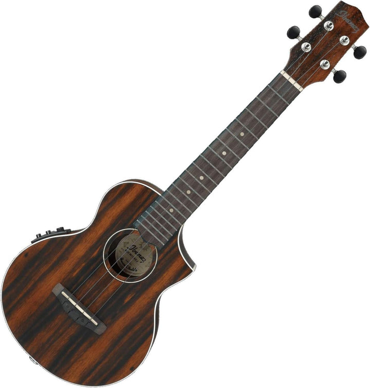 Ibanez UEW13MEE-DBO UEW Series Electro-acoustic Ukulele - 4 String - Dark Brown Open Pore