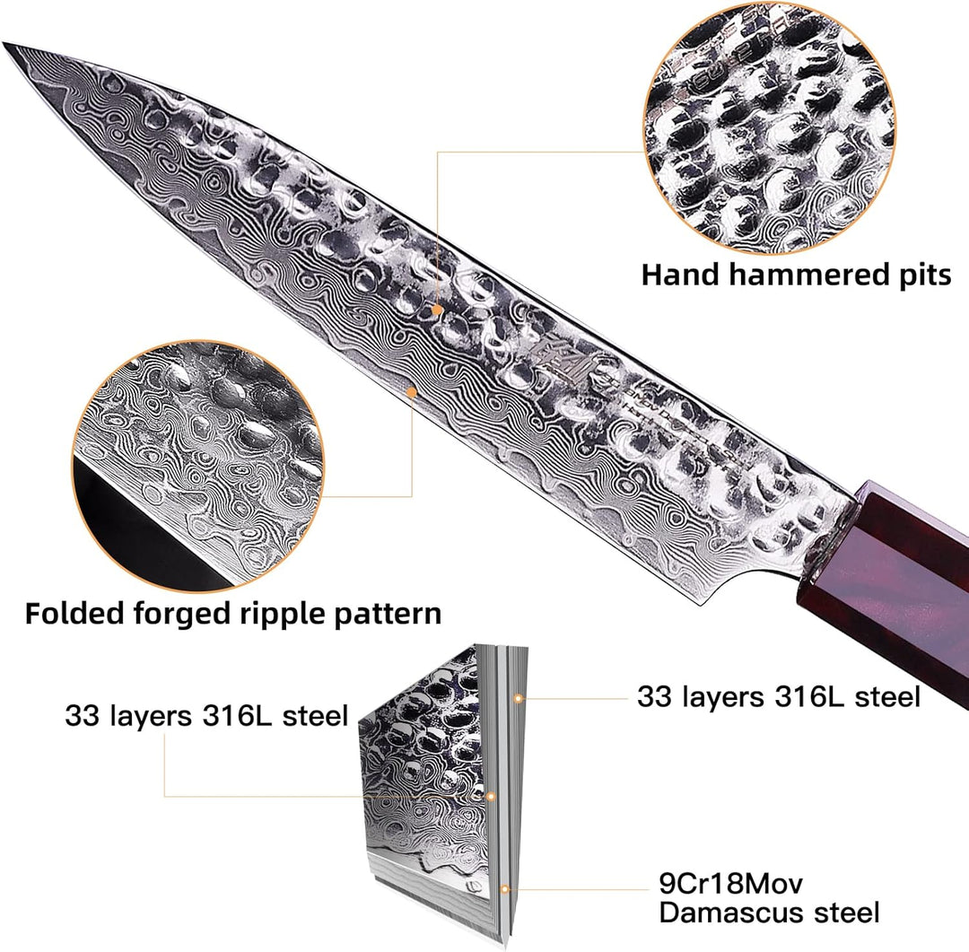 FINDKING Eternity Series Küchenmesser mit ABS-Schutzhülle, japanisches Mehrzweck-Schneidemesser, 9Cr