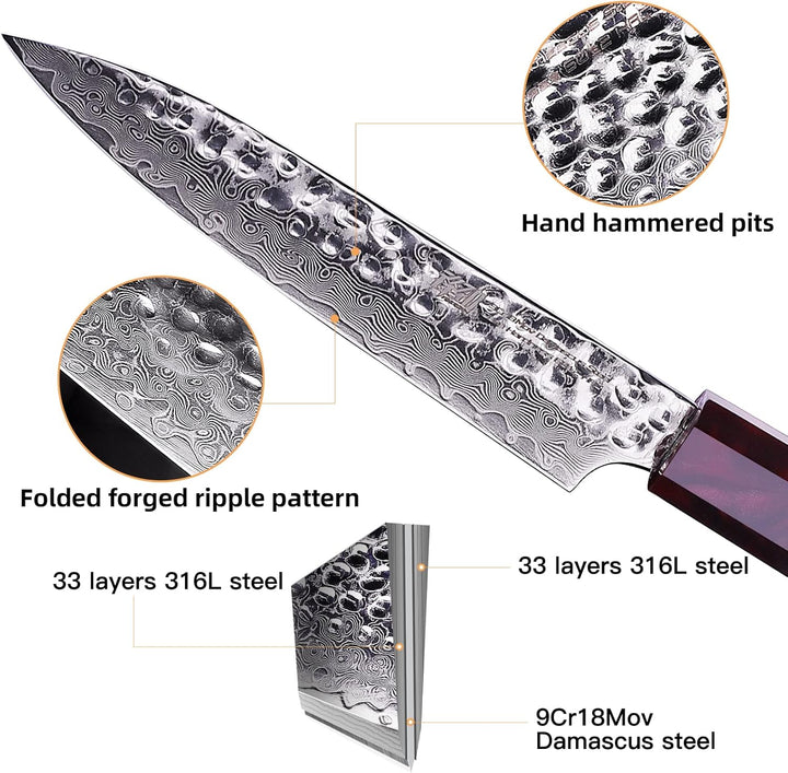 FINDKING Eternity Series Küchenmesser mit ABS-Schutzhülle, japanisches Mehrzweck-Schneidemesser, 9Cr