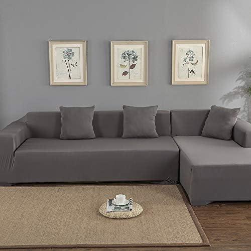 Dioche Elastischer Sofabezug für Ecksofas mit Halbinsel, 3-Sitzer 2-Sitzer, Sofabezug mit Halbinsel