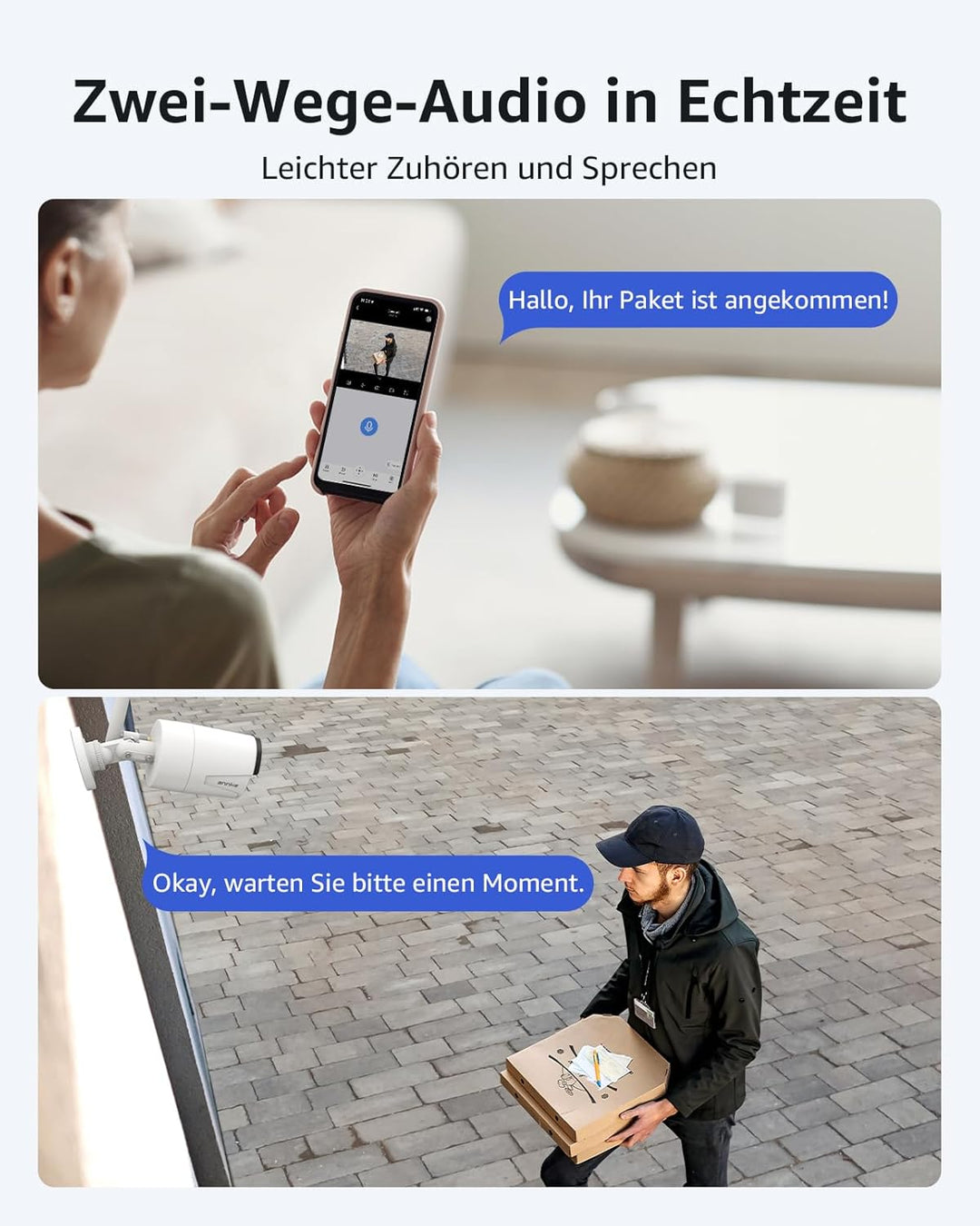 ANNKE 3MP Funk Überwachungskamera Set Aussen 8CH 5MP NVR mit 4 X 3MP WiFi Kameras Videoüberwachungs